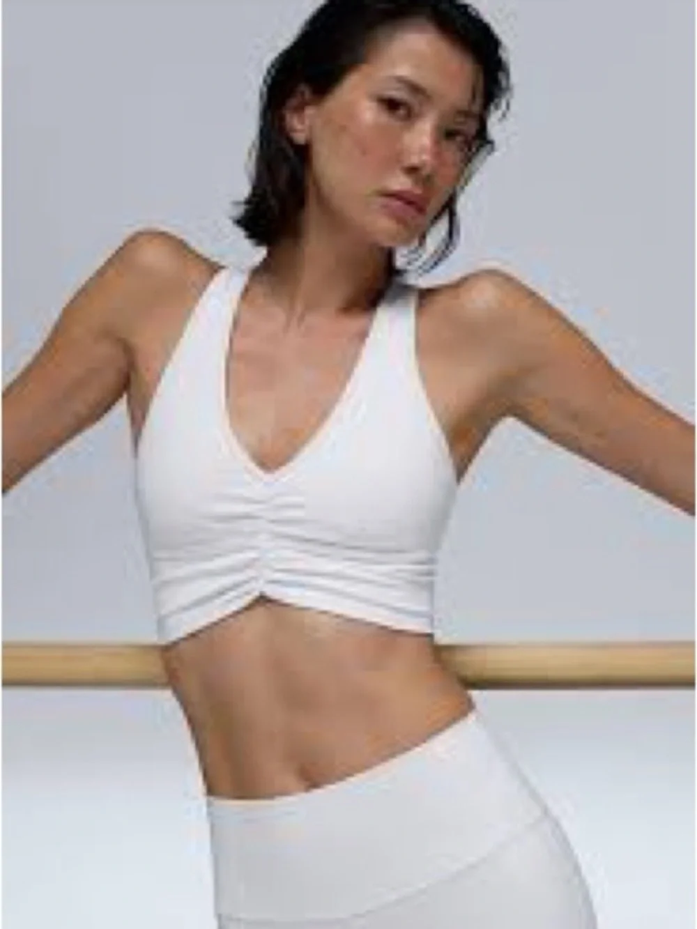 ALO Yoga Wild Thing Padded Racerback Sports Bra in white size XS